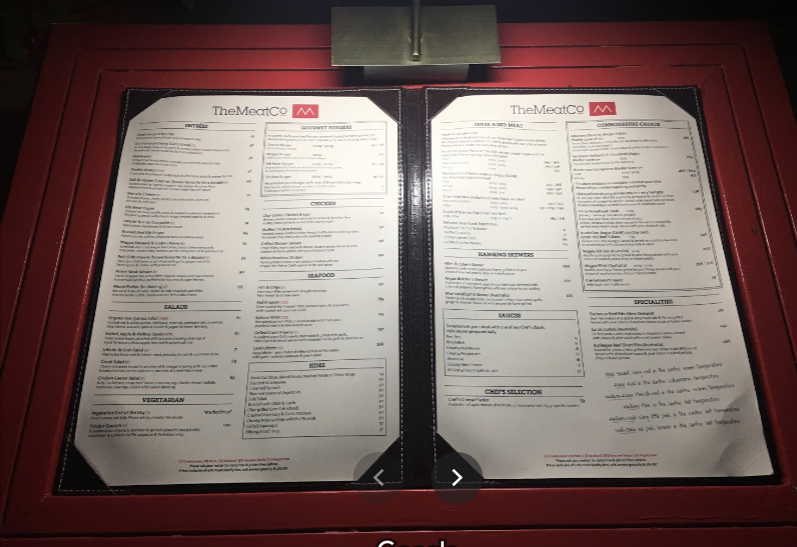 land mark meat resturant menu