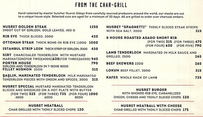nasrat resturant menu