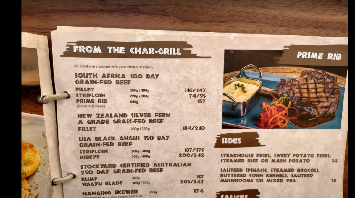 tribes menu