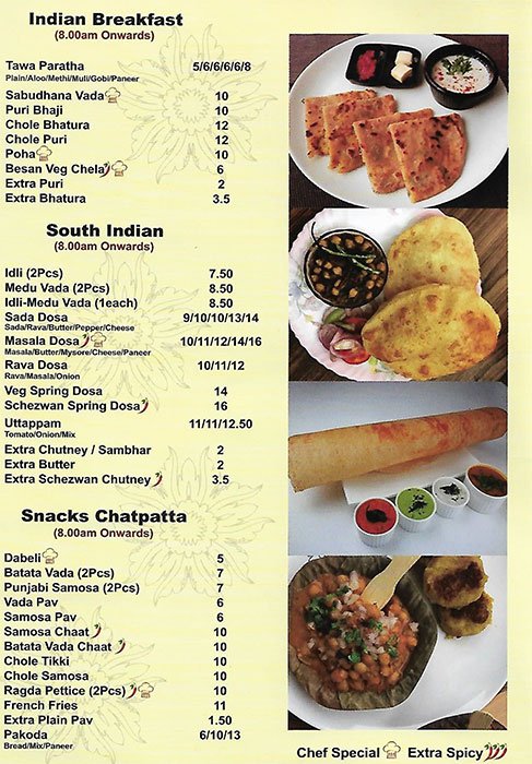 Pet Pooja resturant menu