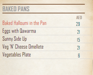 manwasha resturant menu