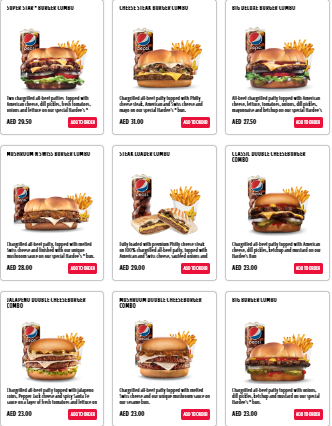 Hardee's Al hamriya menu