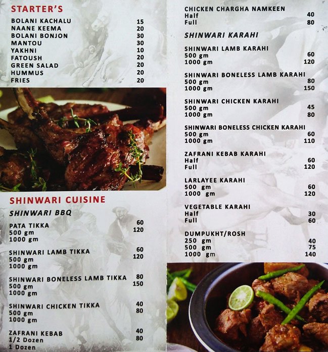 Wakha Menu