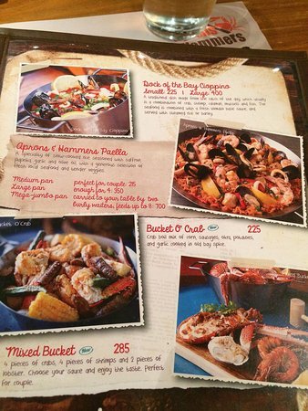 Aprons & Hammers Menu