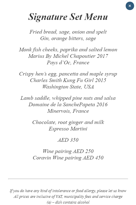  Folly by Nick & Scott menu