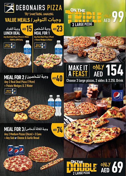 Debonairs Pizza Menu