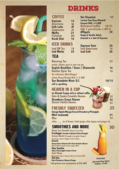 Breaking Bread Menu