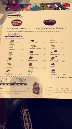 Projeto Açaí منيو