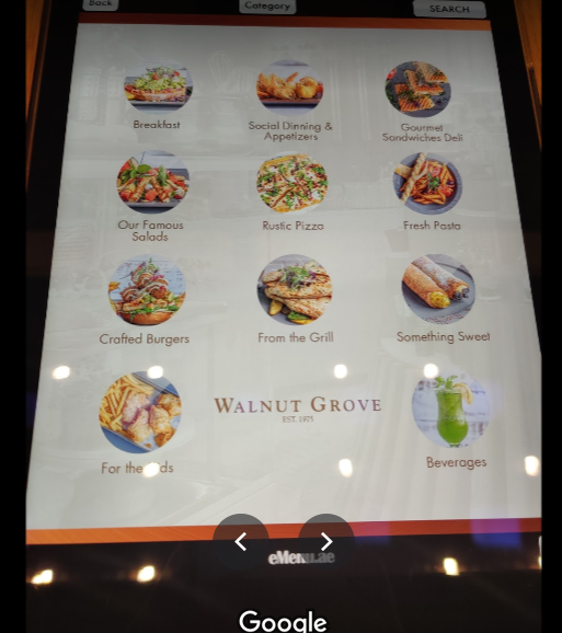 منيو Walnut Grove