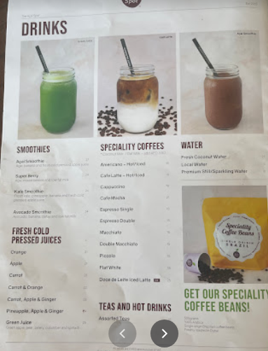 منيو The Acai Spot كافيه