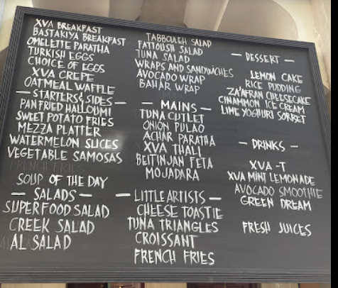 منيو XVA Café دبي