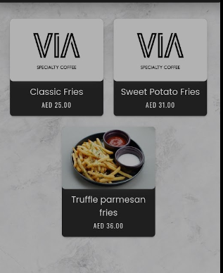 منيو The VIA cafe 