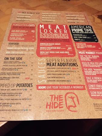 The Hide menu